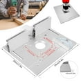 thumbnail image 4 of Router Table Insert Plate Multifunctional Wood Router Flip Plate Aluminum Alloy Milling Machine Flip Board with Angle Push Ruler and Backer, 4 of 9