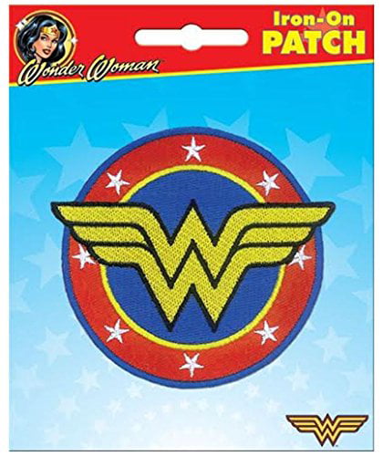 5 5/8" x 2 7/8"~FREE US Mail Wonder Woman WW~Embroidered Iron On PATCH~HUGE 