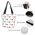 thumbnail image 5 of Kdxio Heartbeat Symbol Women Reusable Grocery Bags Foldable Ripstop,Reusable Shopping Bags for Shopping,Gym,Gift, 5 of 7