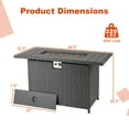 thumbnail image 3 of Costway 44.5" Propane Fire Pit Table with Metal Slatted Tabletop & Stainless Steel Burner Black, 3 of 10