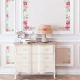 thumbnail image 5 of 1 set 3pcs Rose Flowers Vine Painting Stencil 11.7x8.3 inch Hollow Out Floral Rose Craft Stencils Reusable Border Lace Decoration Plant Leaves Stencil for Wall Tiles Furniture Scrapbook Plastic, 5 of 7