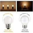 thumbnail image 4 of G40 LED Light Bulb, E26 Base, 1.5W, 2700K Soft White, Frosted Glass, 6 Pack, 4 of 8