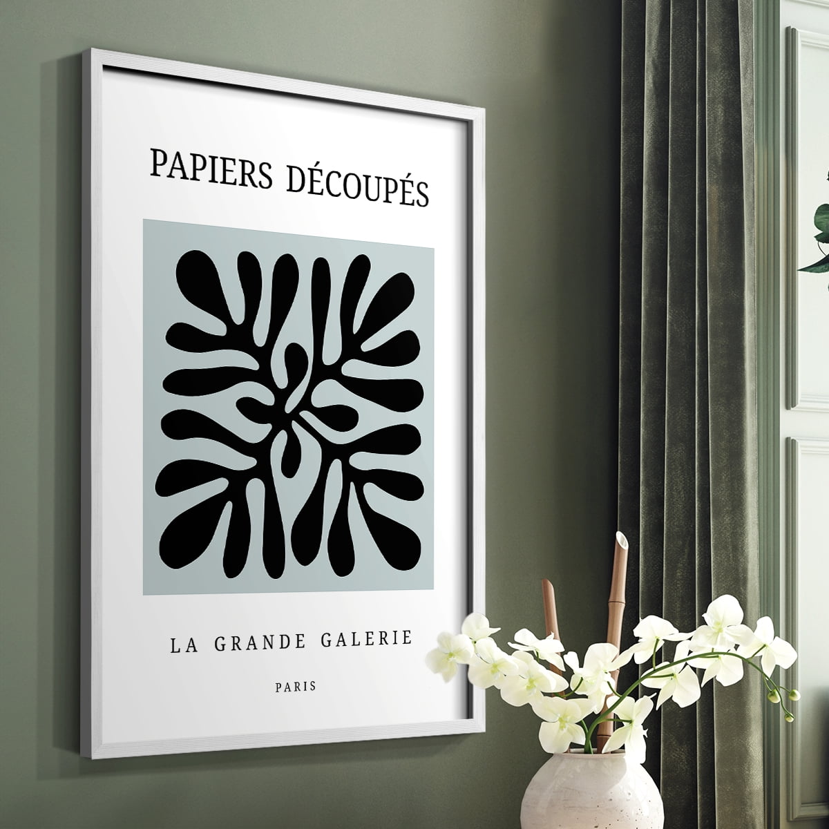Matisse CCCXCII in White Solid Wood 22 x 28 Framed Print