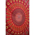 thumbnail image 3 of Gojian Handmade Indian hippie Bohemian Psychedelic Peacock Mandala Wall hanging College Dorm Beach Throws Table Cloth Bedding Tapestry, 3 of 5