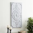 thumbnail image 2 of DecMode White Metal Scroll Wall Decor with Embossed Details, 2 of 8