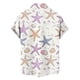 thumbnail image 5 of Mens Casual de Manga Corta Botón Abajo Camisas Turndown Cuello Impreso Blusa de Verano Superior, Pantalones para Hombres Cortos, 5 of 6