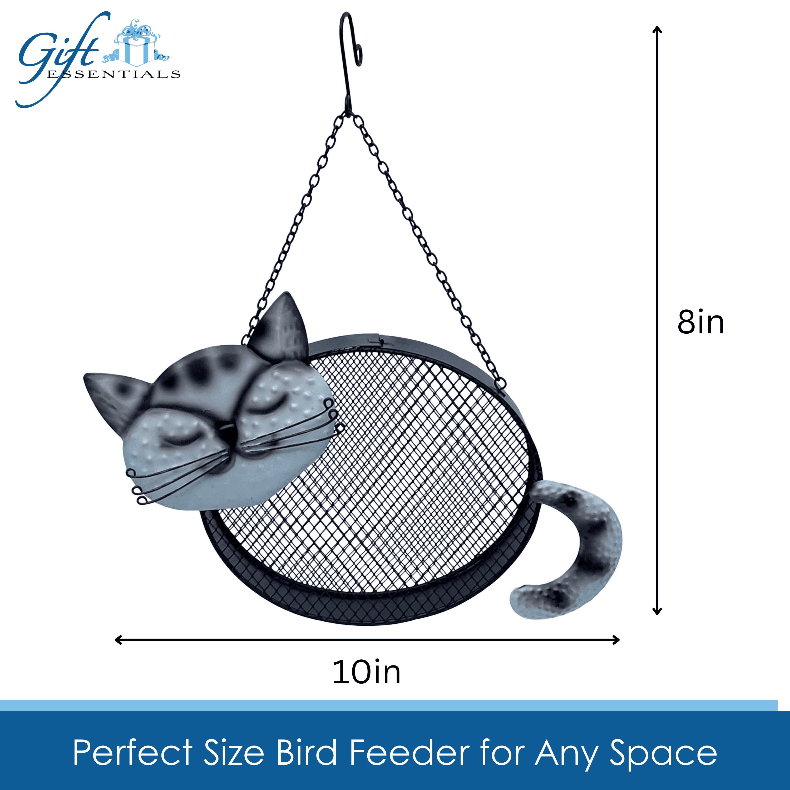 Gift Essentials Revenge of the Birds Cat Metal Mesh Bird Feeder GEF1003