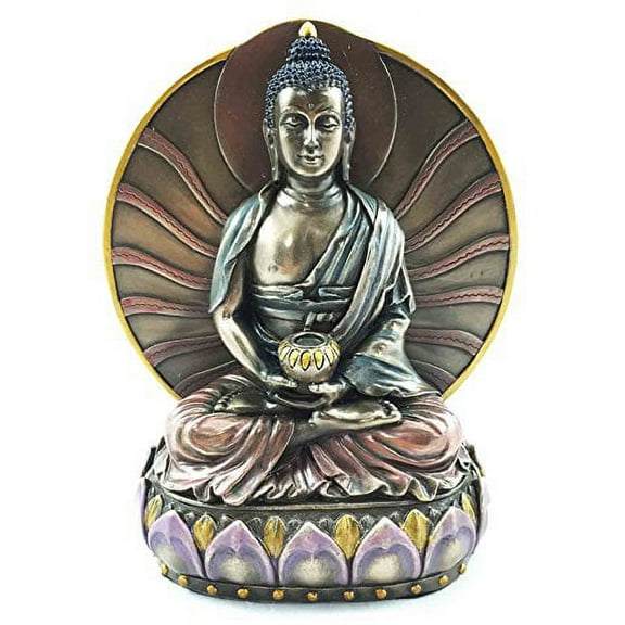 Buddha Amitabha Prince of Immeasurable Life And Light Meditating Lotus Figurine