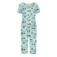 thumbnail image 4 of Tropical Pajamas Set for Women Hawaiian Themed Print Nightwear Short Sleeve and Capri Pants Women 2 Piece Sleepwears, 4 of 6