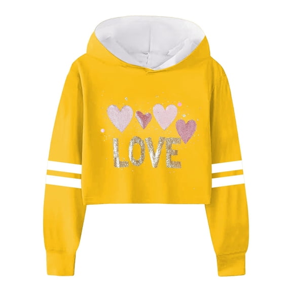 Girls Hoodies Children Girls Long Sleeve Letters Solid Color Short Hoodie Hoodie Top For Large Children Hoodies for Teen Girls