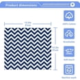 thumbnail image 5 of SKYSONIC Navy Blue Chevron Washcloths, 2 PCS 12 X 12 Inches Cotton Wash Cloths, Highly Absorbent and Soft Face Towels for Bathroom,Gym,Hotel and Spa, 5 of 7