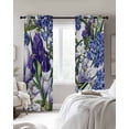 thumbnail image 2 of Spring Flowers Blackout Curtains 96 Inch Length 2 Panels Set, Purple Hydrangea Orchid Floral Country Full Shading Curtains for Windows, Blackout Curtains for Bedroom Living Room 52"x96", 2 of 8