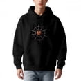 thumbnail image 2 of Men's Long Sleeve Hoodie Pullover with Pockets - Brown Heart & Spider Web Graphic Design Relaxed Fit Stylish & Unique, 2 of 7