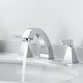 thumbnail image 2 of WOWOW 8 in. Widespread Double Handle High Arc Bathroom Faucet with Drain Kit included in Chrome, 2 of 7