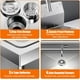 thumbnail image 3 of Fregadero Utilitario de Acero Inoxidable Independiente con Tuberías para Agua Fría y Caliente, Fregadero Comercial para Cocina, Baño y Lavandería, 3 of 7