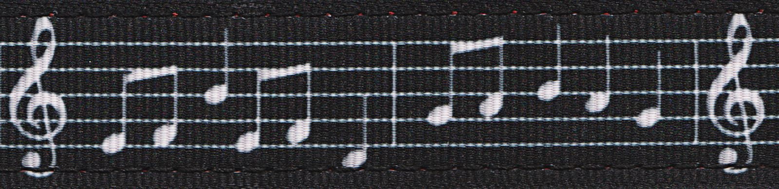 Country Brook Design - Sheet Music Ribbon on Red Nylon Webbing (1 Inch, 50 Yards)