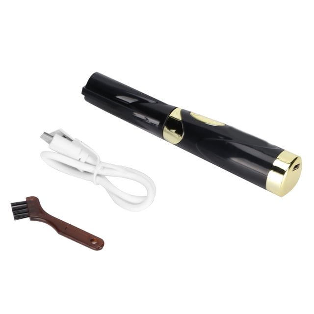 Rizador de pestañas calentado, rizador de pestañas eléctrico recargable por USB, herramienta para rizar pestañas naturales de larga duración, color negro