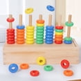 thumbnail image 7 of Sorting Toys Wooden Rainbow Rings Stacking Matching Color Game Gift for Birthdays Holidays, 7 of 7