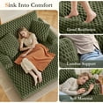 thumbnail image 4 of Brick Attic 53W" Sofa Bed, Oversized Corduroy Reclining Floor Sofa Bed, Wide Seat Sofa Couch with 2 Pillows, Adult Cozy Sleeper Sofa for Living Room Bedroom, Green, 4 of 6