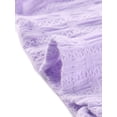 thumbnail image 5 of Unique Bargains Chemisier Doux à Col Peter Pan Boutonné pour Femmes Violet TP, 5 of 5