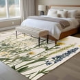 thumbnail image 5 of Area Rug 72×108in, Farmhouse Flower Wildflower on Vintage Linen Floor Carpet Living Room Rug, Spring Herb Non-Slip Welcome Mat Indoor Rugs for Bedroom Dining Room, 5 of 9