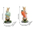 thumbnail image 3 of GeBuSn Easter Bunny Crafts Resin Rabbit Hug Carrot Figurine Easter Cute Rabbit Statue For Home Desktop Garden Decoration (D), 3 of 5