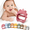 Pink, variant on Baby Teething Toys for 0-12 Months,Newborn Teether Chew Toys for Teething Relief,Silicone Teething Mitt,Protection Glove,Stimulating Teether,Baby Toys 6 to 12 Months