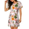 thumbnail image 2 of Gaeub Cartoon Halloween Print Women's Short-Sleeved Nightdress,Loose Comfy Pajama Sleepwear,Summer Night-dresses for Women, 2 of 6