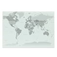 thumbnail image 1 of Grey Cutting Board, Detailed World Map with All Countries Major Capital Cities Universe Earth Continents, Decorative Tempered Glass Cutting and Serving Board, Large Size, White Grey, by Ambesonne, 1 of 1