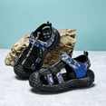thumbnail image 6 of Povozer Kids Water Shoes Boys Fisherman Sandals Kid's Boy's Girl's Soft Sole Close Toe Sport Beach Sandals for US 2.5,Blue, 6 of 9