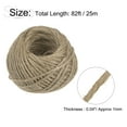 thumbnail image 2 of Unique Bargains 82ft Jute Twine 0.04inch 3 Ply Natural String for DIY Crafts Natural, 2 of 8