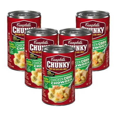 (5 Pack) Campbell's Chunky Healthy Request Chicken Corn Chowder, 18.8 (Best Turkey Corn Chowder)