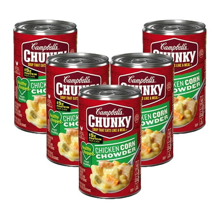 - (5 Pack) Campbell's Chunky Healthy Request Chicken Corn Chowder, 18.8 oz.