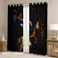thumbnail image 2 of Homewish 3D Magical Cat Curtains Pack of 2 (42x84 Each) for Teens, Dreamy Butterfly Curtains Blackout, Kawaii Animal Bedroom Curtains, Black Out Curtains Decor, 2 of 6