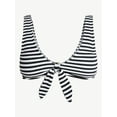thumbnail image 5 of Time and Tru Women's and Women's Plus Crinkle Plunge Tie Front Bikini Top, Sizes XS-3X, 5 of 5