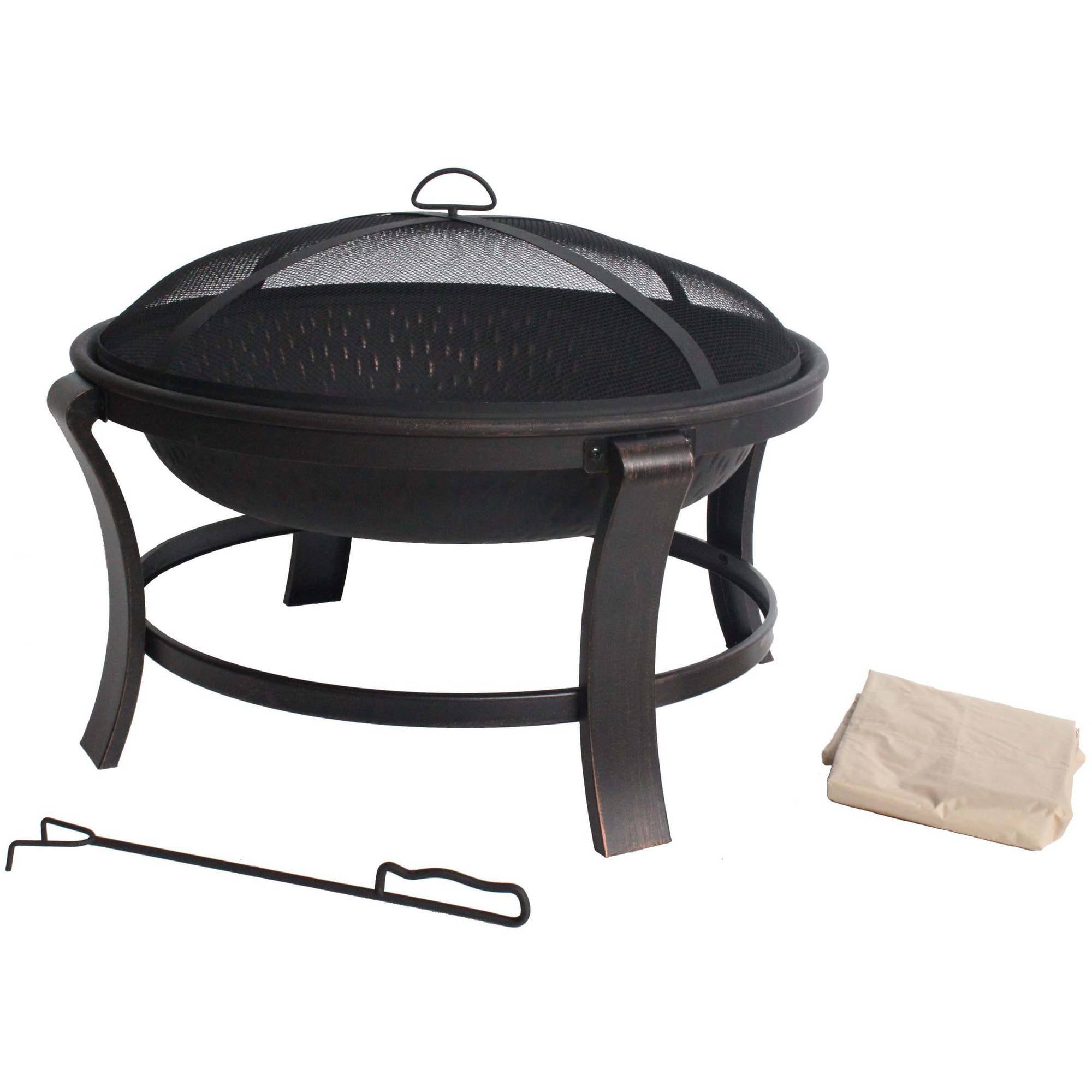 Mainstays 28 Fire Pit With Pvc Cover, 28 Fire Pit