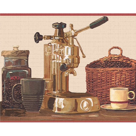 Coffee Wallpaper Borders For Kitchen