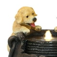 thumbnail image 2 of LuxenHome Puppy Love Farmhouse Resin Outdoor Fountain with Lights, 2 of 6