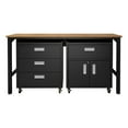 thumbnail image 4 of Manhattan Comfort Fortress 3-Piece Wood Garage Cabinet Set 5.0 in Charcoal, 4 of 11