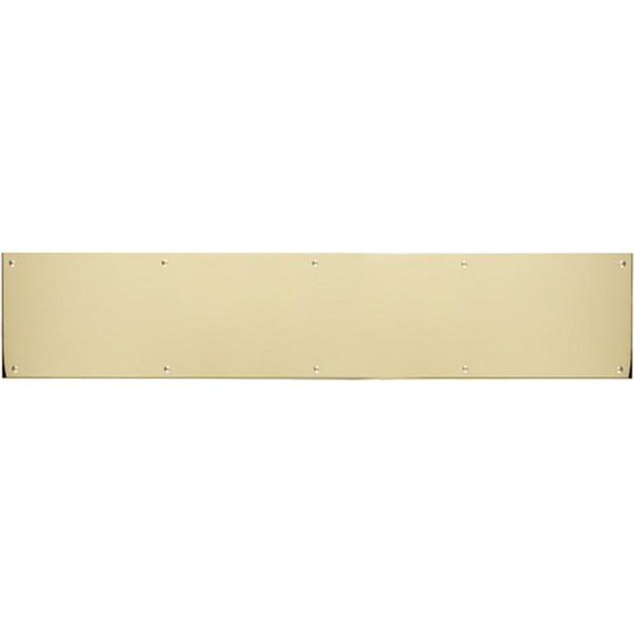 BRASS Accents A09-P0840-628MAG 8 in. x 40 in. Kick Plate Polished Brass-Aluminum Magnetic Mount