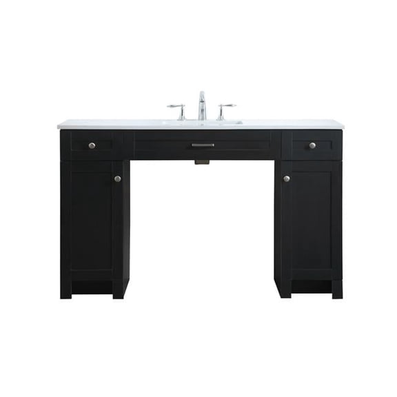 54 in. ADA Compliant Bathroom Vanity, Black