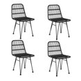 thumbnail image 2 of vidaXL 5 Piece Garden Dining Set Black Poly Rattan, 2 of 5