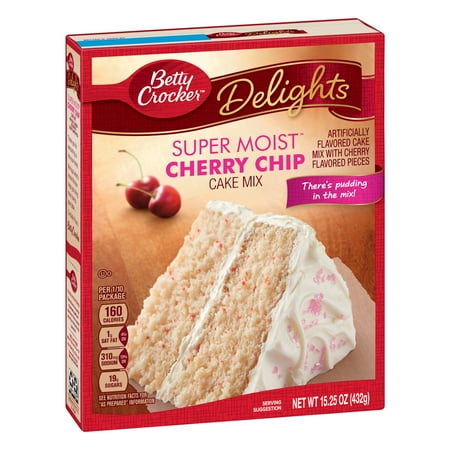 Banana Cake Mix - (2 pack) Betty Crocker Super Moist Cherry Chip Cake Mix, 15.25 oz