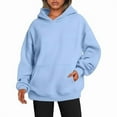 thumbnail image 2 of Women's Plus Size Oversized Hooded Sweatshirt - Thick Warm Fleece Lined Long Sleeve Pullover Casual Loose Fit Hoodie Top Trendy Streetwear Hoodies For Teen Girls, 2 of 16