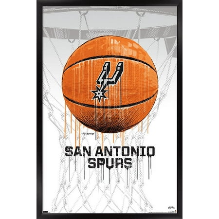 NBA San Antonio Spurs – Drip Basketball 21 Wall Poster 14.725 x 22.375 Framed