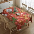 thumbnail image 2 of Merry Christmas Tablecloth Wrinkle Resistant Washable Tablecolths Table Covers Winter Snowflake Tablecloth for Christmas Birthday Wedding Graduation Rectangle,60x84inches, 2 of 5