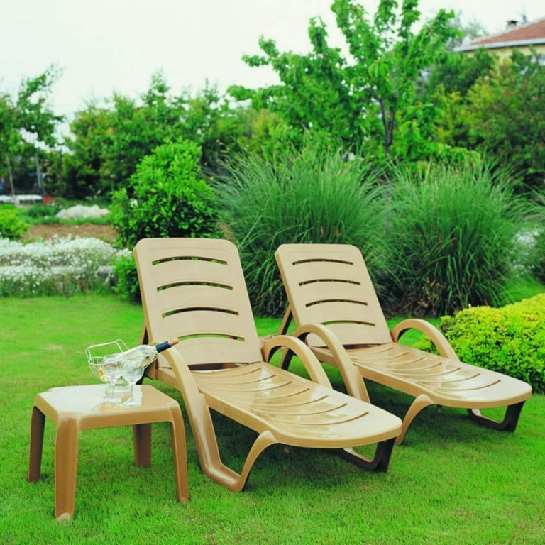 Compamia Sunrise Pool Chaise Lounge in Teak Brown Walmart