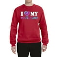 thumbnail image 2 of I Love My Boyfriend Tie Dye Pop Culture Unisex Crewneck Graphic Sweatshirt, Red, 4XL, 2 of 3