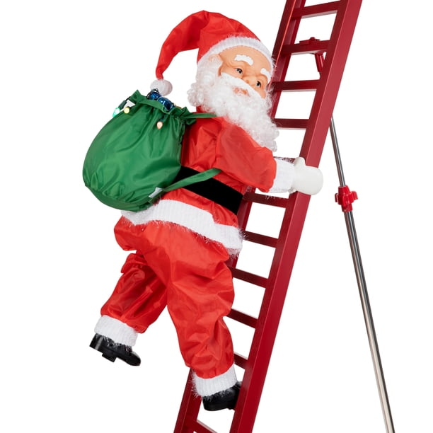 Mr. Christmas 10' Super Climbing Santa Claus, Outdoor Ladder
