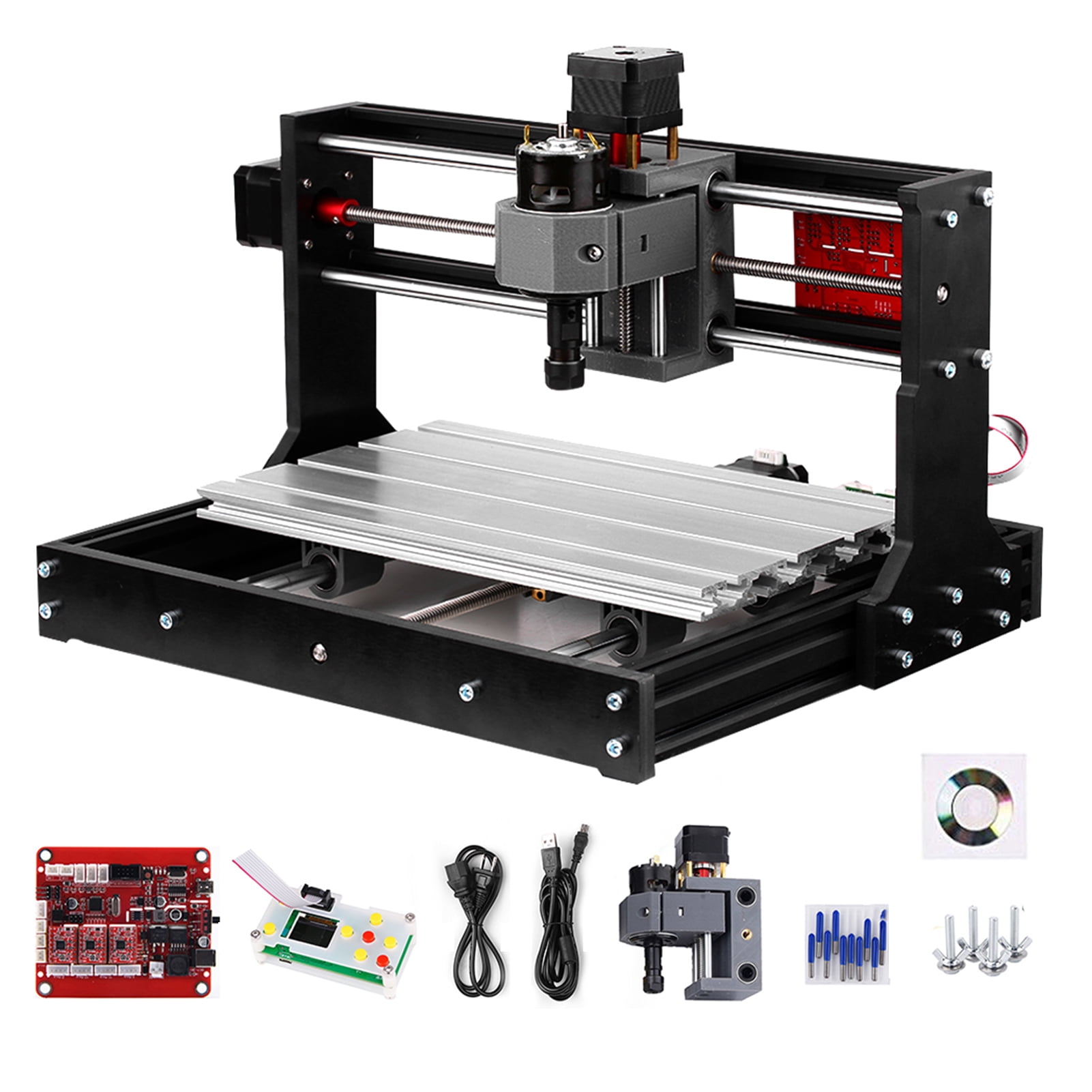 2500mW 3 Axis CNC  Router PCB 2418 Wood Carving Engraving Milling Laser Machine 